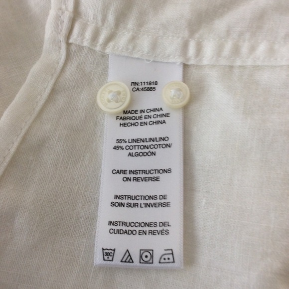 Michael Kors White Long Sleeve Button Up- Size Small - Picture 9 of 9